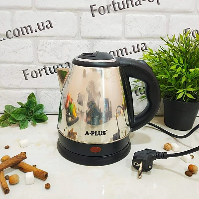 Чайник электрический нержавеющий 1,2л A-Plus - 2148 (1360 Вт) ✅ базовая цена $6.99 ✔ Опт ✔ Скидки ✔ Заходите! - Интернет-магазин ✅ Фортуна-опт ✅