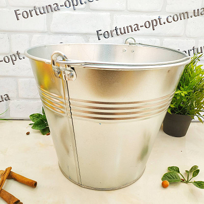 Ведро оцинкованное 15 л 0114  ✅базовая цена 136.22 грн. ✔ Опт ✔ Скидки ✔ Заходите! - Интернет-магазин ✅ Фортуна-опт ✅