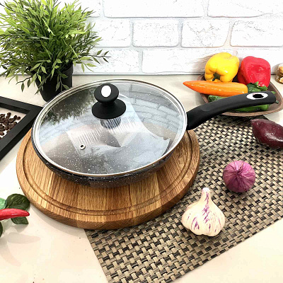 Сковорода с крышкой 26 см Edenberg EB - 4110  ✅ базовая цена $15.50 ✔ Опт ✔ Скидки ✔ Заходите! - Интернет-магазин ✅ Фортуна-опт ✅