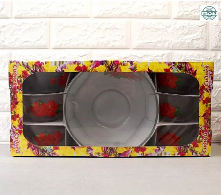 Набор стеклянных салатников Сидней 1+6 шт - 1329/25 ✅ базовая цена 227.33 грн. ✔ Опт ✔ Скидки ✔ Заходите! - Интернет-магазин ✅ Фортуна-опт ✅