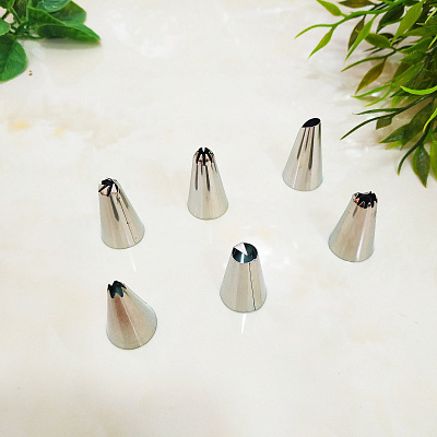 Насадки кондитерские нержавеющие  - 13142 - 6 шт ✅ базовая цена $1.74 ✔ Опт ✔ Скидки ✔ Заходите! - Интернет-магазин ✅ Фортуна-опт ✅