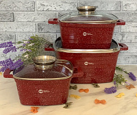 Набор кастрюль Top Kitchen бордо ТК 00024 ✅ базовая цена $58.35 ✔ Опт ✔ Скидки ✔ Заходите! - Интернет-магазин ✅ Фортуна-опт ✅