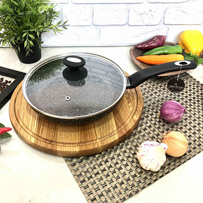 Сковорода с крышкой Edenberg EB 24 см - 4109  ✅ базовая цена $14.34 ✔ Опт ✔ Скидки ✔ Заходите! - Интернет-магазин ✅ Фортуна-опт ✅