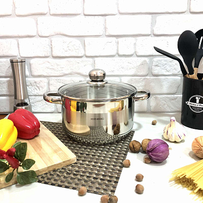 Кастрюля нержавеющая с крышкой Edenberg EB - 3003 - 1,5 л ✅ базовая цена $11.82 ✔ Опт ✔ Скидки ✔ Заходите! - Интернет-магазин ✅ Фортуна-опт ✅