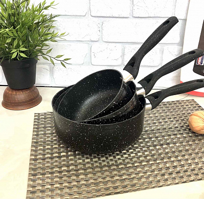 Набор ковшей черный гранит  5513 ✅ базовая цена $24.86 ✔ Опт ✔ Скидки ✔ Заходите! - Интернет-магазин ✅ Фортуна-опт ✅