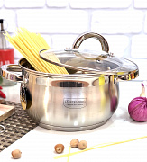 Кастрюля из нержавеющей стали Edenberg EB - 3724 - 2,9 л ✅ базовая цена $12.59 ✔ Опт ✔ Скидки ✔ Заходите! - Интернет-магазин ✅ Фортуна-опт ✅