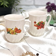 Чашка керамическая 270 мл Цветы Фрукты - 2610 ✅ базовая цена 16 грн. ✔ Опт ✔ Скидки ✔ Заходите! - Интернет-магазин ✅ Фортуна-опт ✅