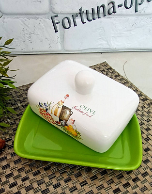 Масленка керамическая Итальянские травы - 3397-13 ✅ базовая цена 188.48 грн. ✔ Опт ✔ Скидки ✔ Заходите! - Интернет-магазин ✅ Фортуна-опт ✅