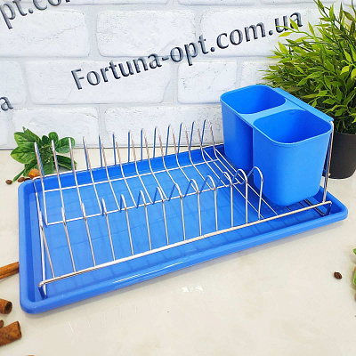 Сушилка для посуды 1-ярус пластик+нержавейка со вставкой - 20247 ✅ базовая цена212.71 грн. ✔ Опт ✔ Скидки ✔ Заходите! - Интернет-магазин ✅ Фортуна-опт ✅