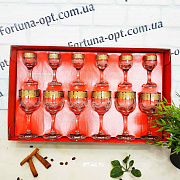  Бокал для вина + рюмка 12 пр. Мускат GE 05-163/164 ✅ базовая цена 790.34 грн. ✔ Опт ✔ Скидки ✔ Заходите! - Интернет-магазин ✅ Фортуна-опт ✅