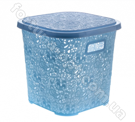Корзина ажурная с крышкой пластик 15 л 0747 ✅ базовая цена 95.90 грн. ✔ Опт ✔ Скидки ✔ Заходите! - Интернет-магазин ✅ Фортуна-опт ✅