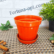 Горшок цветочный Классик №4 14*12 см белый/теракот 2936 ✅ базовая цена 25.98 грн. ✔ Опт ✔ Скидки ✔ Заходите! - Интернет-магазин ✅ Фортуна-опт ✅