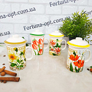Чашка-заварник "Цветы" 300 мл 2772 ✅ базовая цена 75.04 грн. ✔ Опт ✔ Скидки ✔ Заходите! - Интернет-магазин ✅ Фортуна-опт ✅
