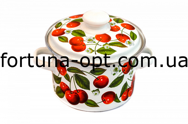 Кастрюля эмалированная 5,5 л 3117 Черешня ✅ базовая цена 423.20 грн. ✔ Опт ✔ Скидки ✔ Заходите! - Интернет-магазин ✅ Фортуна-опт ✅