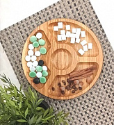 Менажница Ясень 25см круглая 3 секции 0125 ✅ базовая цена 197.14 грн. ✔ Опт ✔ Скидки ✔ Заходите! - Интернет-магазин ✅ Фортуна-опт ✅