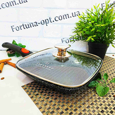 Сковорода гриль со съемной ручкой и крышкой Edenberg EB - 8129 ✅ базовая цена $17.04 ✔ Опт ✔ Скидки ✔ Заходите! - Интернет-магазин ✅ Фортуна-опт ✅