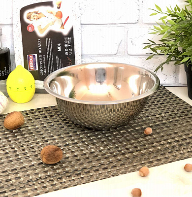 Миска из нержавеющей стали A-Plus - 0875 (22 см) ✅ базовая цена $1.21 ✔ Опт ✔ Скидки ✔ Заходите! - Интернет-магазин ✅ Фортуна-опт ✅