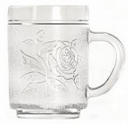 Чашка стеклянная 250 мл "Роза" 40805 ✅ базовая цена 34.11 грн. ✔ Опт ✔ Скидки ✔ Заходите! - Интернет-магазин ✅ Фортуна-опт ✅