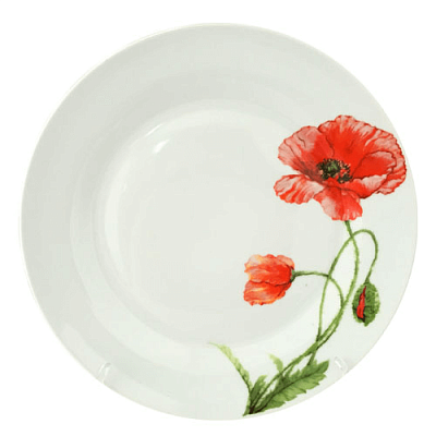 Тарелка фарфор №7,5 Красный мак - 55601 ✅ базовая цена 32.31 грн. ✔ Опт ✔ Скидки ✔ Заходите! - Интернет-магазин ✅ Фортуна-опт ✅