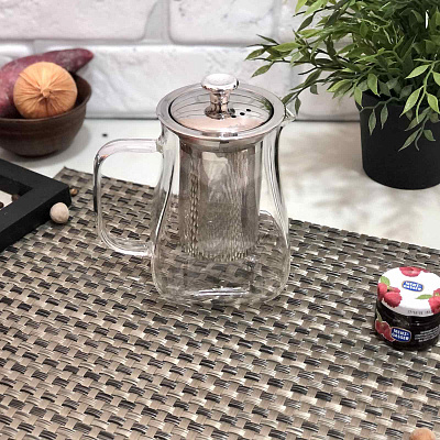 Чайник-заварник стекло 750мл Edenberg 19056 ✅ базовая цена $6.89 ✔ Опт ✔ Скидки ✔ Заходите! - Интернет-магазин ✅ Фортуна-опт ✅