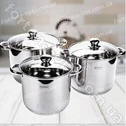 Набор посуды большие кастрюли Edenberg EB - 530➜ Опт и розница ✅ актуальная цена -Интернет магазин ✅ Фортуна ✅