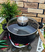 Казан 4.5л Vezzer круглый темный гранит 8006 ✅ базовая цена 713.54 грн. ✔ Опт ✔ Скидки ✔ Заходите! - Интернет-магазин ✅ Фортуна-опт ✅