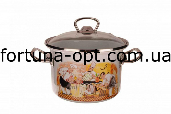 Кастрюля эмалированная 5,5 л 83117 Поварской ✅ базовая цена 548.14 грн. ✔ Опт ✔ Скидки ✔ Заходите! - Интернет-магазин ✅ Фортуна-опт ✅
