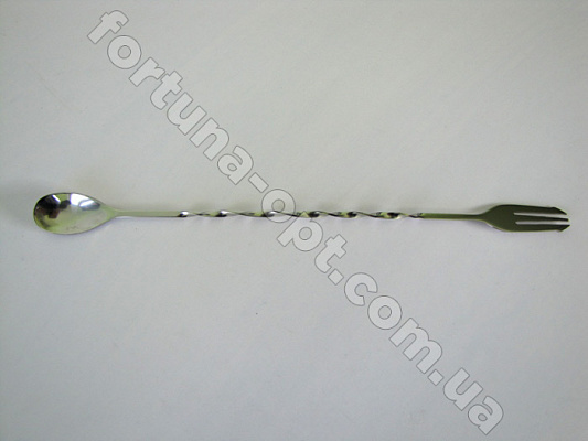 Ложка для коктейля витая из нержавеющей стали - 14635 (33 см) ✅ базовая цена 32.61 грн. ✔ Опт ✔ Скидки ✔ Заходите! - Интернет-магазин ✅ Фортуна-опт ✅