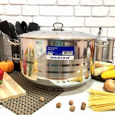 Кастрюля из нержавеющей стали Home Perfect - 2319 - 28 л ✅ базовая цена 1 276 грн. ✔ Опт ✔ Скидки ✔ Заходите! - Интернет-магазин ✅ Фортуна-опт ✅