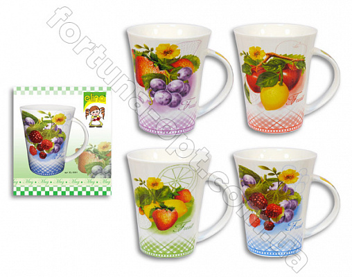 Чашка керамика Ягода 340 мл Elina EL - 3061 ✅ базовая цена 28.80 грн. ✔ Опт ✔ Скидки ✔ Заходите! - Интернет-магазин ✅ Фортуна-опт ✅