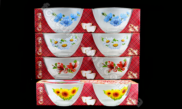 Салатники стекло Сидней 2 шт/наб 8194-1542 ✅ базовая цена 42.20 грн. ✔ Опт ✔ Скидки ✔ Заходите! - Интернет-магазин ✅ Фортуна-опт ✅