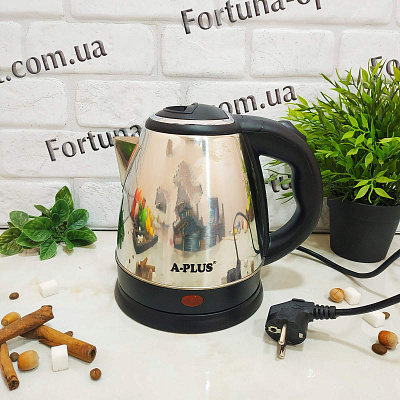 Чайник электрический нержавеющий 1,2л A-Plus - 2148 (1360 Вт) ✅ базовая цена $6.99 ✔ Опт ✔ Скидки ✔ Заходите! - Интернет-магазин ✅ Фортуна-опт ✅