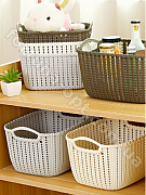 Корзина пластиковая плетенка 35*25*20 см - Stenson - 85498 ✅ базовая цена $3 ✔ Опт ✔ Скидки ✔ Заходите! - Интернет-магазин ✅ Фортуна-опт ✅