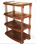 Полка для обуви 4 яруса коричневая (Люкс) -  0725 ✅ базовая цена 381.62 грн. ✔ Опт ✔ Скидки ✔ Заходите! - Интернет-магазин ✅ Фортуна-опт ✅