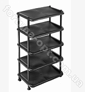 Полка для обуви 5-ти ярусная черная (Стандарт ) 0722 ✅ базовая цена 132.02 грн. ✔ Опт ✔ Скидки ✔ Заходите! - Интернет-магазин ✅ Фортуна-опт ✅