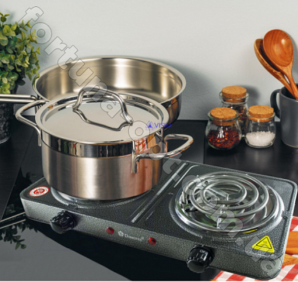 Электрическая плита Domotec MS-5802 с двумя конфорками 2000Вт Черная ✅ базовая цена $18.22 ✔ Опт ✔ Скидки ✔ Заходите! - Интернет-магазин ✅ Фортуна-опт ✅