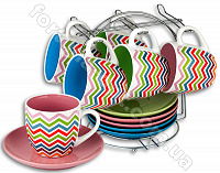 Сервиз чайный керамика на стойке Elina EL - 2143 12 предметов ✅ базовая цена 289.30 грн. ✔ Опт ✔ Скидки ✔ Заходите! - Интернет-магазин ✅ Фортуна-опт ✅