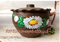 Макитра с крышкой 3 л Волна (красная глина) 7781 ✅ базовая цена 137 грн. ✔ Опт ✔ Скидки ✔ Заходите! - Интернет-магазин ✅ Фортуна-опт ✅