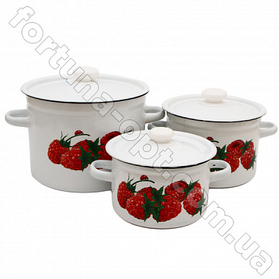 Набор кастрюль 822 Малинка ✅ базовая цена 527.21 грн. ✔ Опт ✔ Скидки ✔ Заходите! - Интернет-магазин ✅ Фортуна-опт ✅