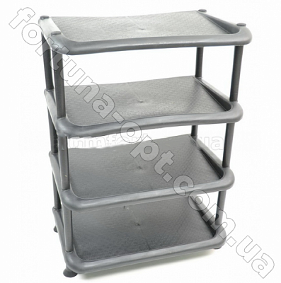 Полка для  обуви 4-х ярусная  черная (Стандарт ) 0721 ✅ базовая цена 205.86 грн. ✔ Опт ✔ Скидки ✔ Заходите! - Интернет-магазин ✅ Фортуна-опт ✅