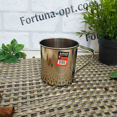 Кружка из нержавеющей стали 9 см A-Plus - 0274 ✅ базовая цена $0.97 ✔ Опт ✔ Скидки ✔ Заходите! - Интернет-магазин ✅ Фортуна-опт ✅