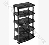 Полка для  обуви 5-ти ярусная черная (Люкс) 0724 ✅ базовая цена 172.31 грн. ✔ Опт ✔ Скидки ✔ Заходите! - Интернет-магазин ✅ Фортуна-опт ✅