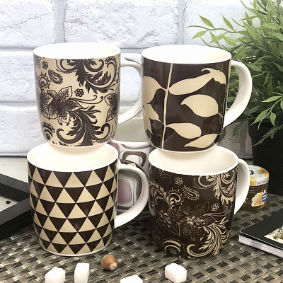 Чашка керамическая 360 мл Абстракция Микс - 2183 ✅ базовая цена 63.40 грн. ✔ Опт ✔ Скидки ✔ Заходите! - Интернет-магазин ✅ Фортуна-опт ✅