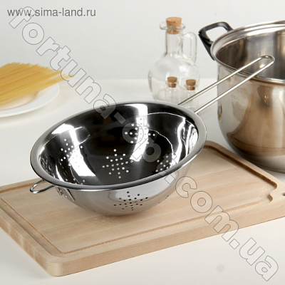 Дуршлаг с ручкой из нержавеющей стали A-Plus - 0848 (22 см) ✅ базовая цена $2.34 ✔ Опт ✔ Скидки ✔ Заходите! - Интернет-магазин ✅ Фортуна-опт ✅