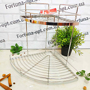 Полка хромированная 2 ярусная 0117 ✅ базовая цена 767.23 грн. ✔ Опт ✔ Скидки ✔ Заходите! - Интернет-магазин ✅ Фортуна-опт ✅