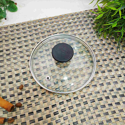 Крышка стеклянная для сковороды с ручкой A - Plus - 0016 - 16 см ✅ базовая цена $1.33 ✔ Опт ✔ Скидки ✔ Заходите! - Интернет-магазин ✅ Фортуна-опт ✅