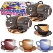 Набор чайный керамический 12 пр 240 мл Микс  - 1010 ✅ базовая цена 119.56 грн. ✔ Опт ✔ Скидки ✔ Заходите! - Интернет-магазин ✅ Фортуна-опт ✅