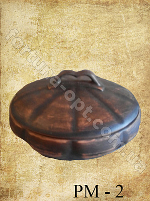 Сковорода для запекания с крышкой (черно-красная глина) ✅ базовая цена 66 грн. ✔ Опт ✔ Скидки ✔ Заходите! - Интернет-магазин ✅ Фортуна-опт ✅