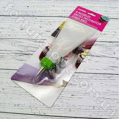 Мешок кондитерский  силиконовый + 4 насадки - 17483 ✅ базовая цена 1.75 грн. ✔ Опт ✔ Скидки ✔ Заходите! - Интернет-магазин ✅ Фортуна-опт ✅