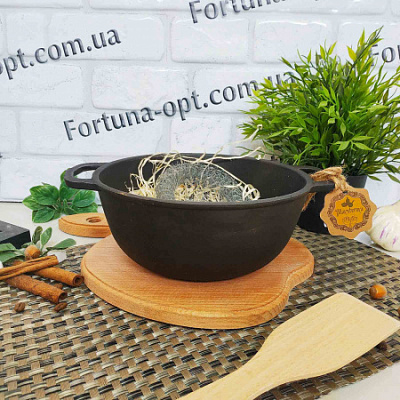 Кастрюля чугунная литая без крышки 3 л - Т 0402 ✅ базовая цена 477.38 грн. ✔ Опт ✔ Скидки ✔ Заходите! - Интернет-магазин ✅ Фортуна-опт ✅